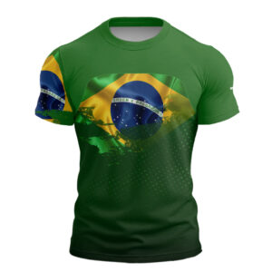 Camiseta de Pesca Brk Brasil Verde com com Proteção Solar UV50+