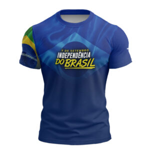 Camiseta de Pesca Brk Brasil Independência Azul com com Proteção Solar UV50+