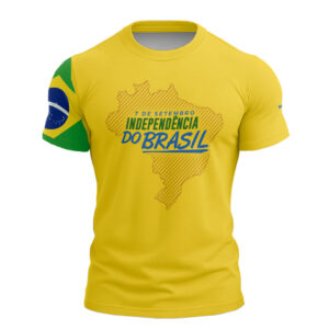 Camiseta de Pesca Brk Brasil Amarelo com com Proteção Solar UV50+