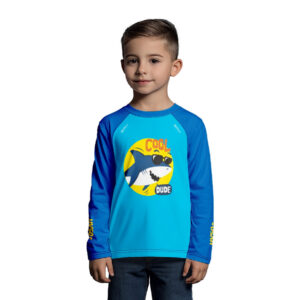 Camisa de Pesca Kids Brk Tubarão Descolado com Proteção UV50