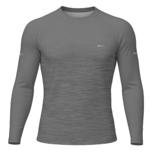 Camisa Segunda Pele Brk Clean Mescla Cinza Escuro com Proteção UV50