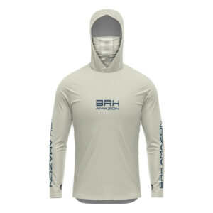 Camisa FusionX Brk Tucunaré Clean Bege com Capuz e Proteção UV50+