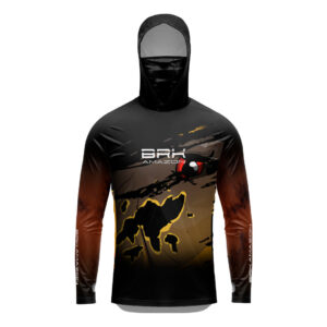 Camisa FusionX Brk Mancha Tucunaré Açu com Capuz e Proteção UV50+