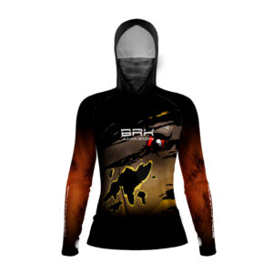 Camisa FusionX Brk Feminina Mancha Tucunaré Açu com Capuz e Proteção UV50+