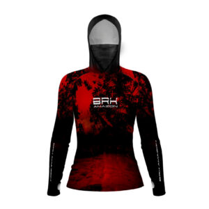 Camisa FusionX Brk Feminina Rio Vermelho com Capuz e Proteção UV50+