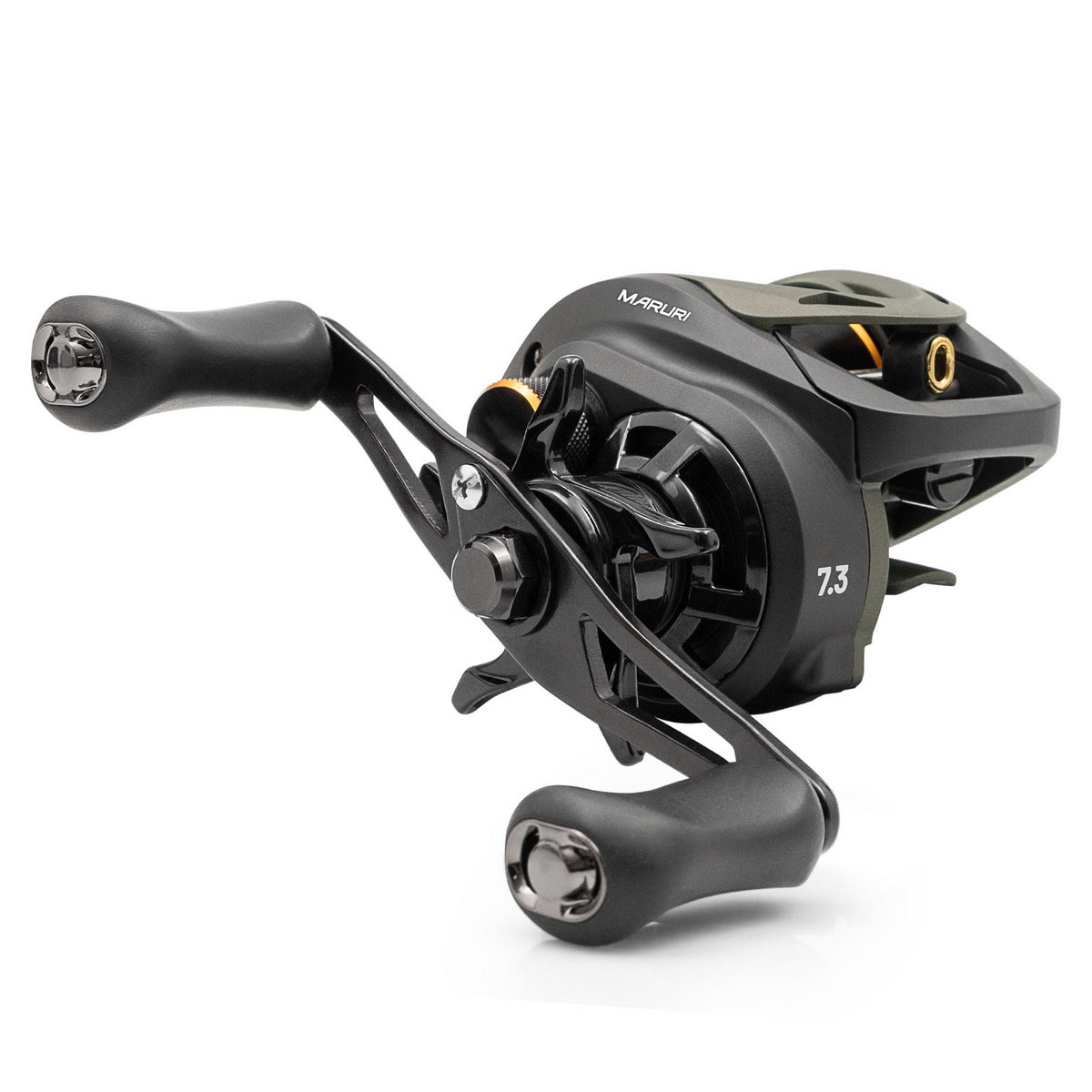 Carretilha Maruri Attack Preta 6 Rol. Recolhimento 7.3:1 - Manivela Esquerda