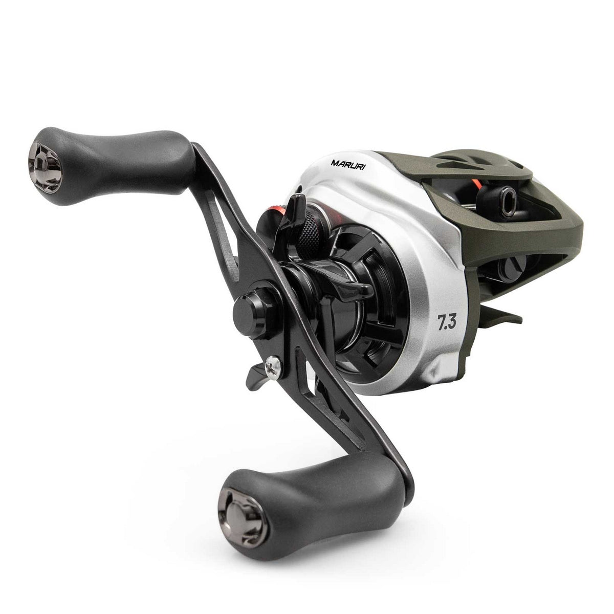 Carretilha Maruri Attack Prata 6 Rol. Recolhimento 7.3:1 - Manivela Esquerda