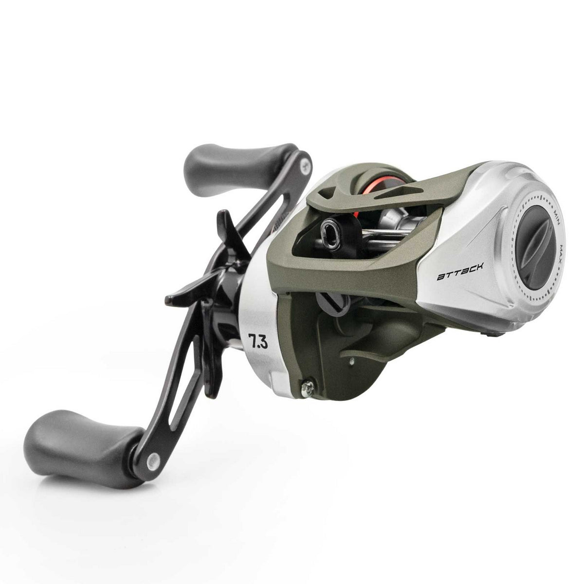 Carretilha Maruri Attack Prata 6 Rol. Recolhimento 7.3:1 - Manivela Esquerda - Imagem 4