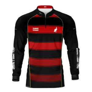 Camisa Brk Rubro Negro Vermelho e Preto com Proteção UV50