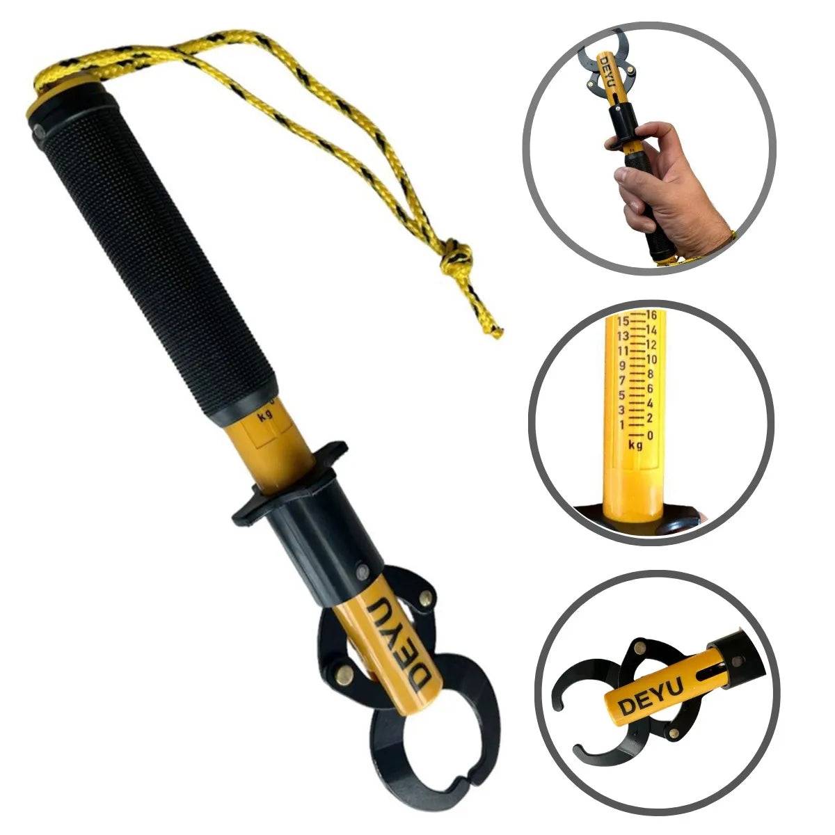 Alicate Pega Peixe de Contenção Pesca Com Balança Até 21Kgs Deyu DY-01 - Imagem 4