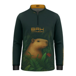 Camisa de Pesca Infantil Brk Amazon Capivara com Proteção UV50