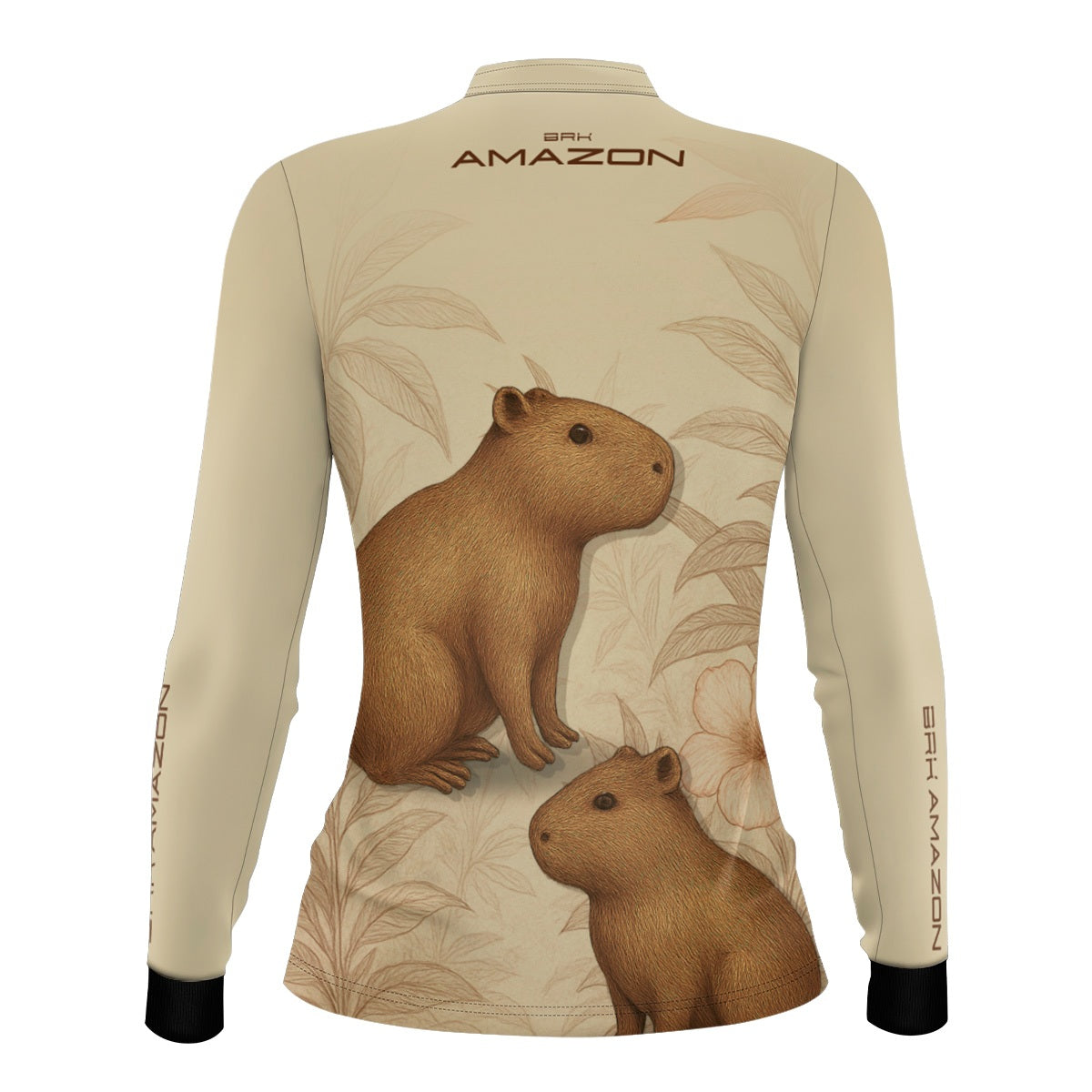 Camisa Feminina Brk Amazon Capivara Floral com Proteção UV50 - Imagem 5