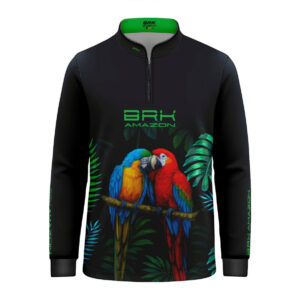 Camisa de Pesca Infantil Brk Amazon Casal de Araras com Proteção UV50