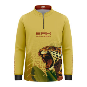 Camisa de Pesca Infantil Brk Amazon Onça com Proteção UV50