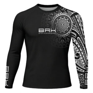 Camisa UV50 Segunda Pele Brk Maori Preto e Branco