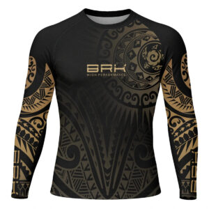 Camisa UV50 Segunda Pele Brk Maori Preto e Bege