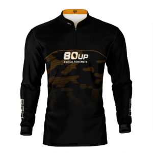 Camisa de Pesca Brk 80UP Camuflada Amarela com Proteção UV50