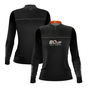 Camisa de Pesca Feminina Brk 80UP Preta com Proteção UV50