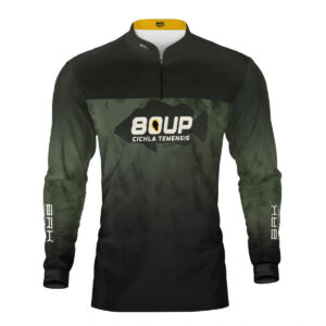 Camisa de Pesca Brk 80UP Verde com Proteção UV50