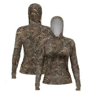 Camisa de Pesca Feminina Brk com Luva e Capuz Hybrid Realtree com Proteção Solar UV50+