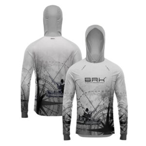 Camisa de Pesca Brk com Luva e Capuz Hybrid Caiaque com Proteção Solar UV50+