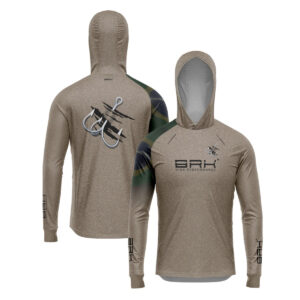 Camisa de Pesca Brk com Luva e Capuz Hybrid Clean Garateia com Proteção Solar UV50+