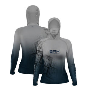 Camisa FusionX Feminina Maori Mosaico Cinza BRK com Proteção Solar UV50+