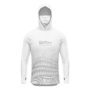 Camisa FusionX Maori Tribal Branca BRK com Proteção Solar UV50+