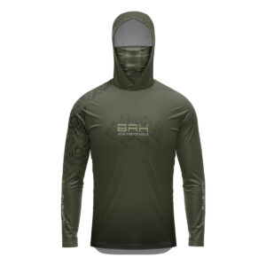 Camisa FusionX Maori Verde Musgo Tucunaré Tribal BRK com Proteção Solar UV50+