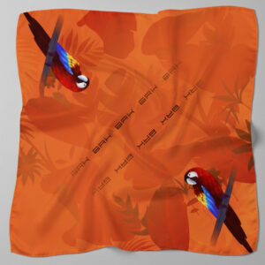 Lenço Feminino BRK Vermelha Floral Arara