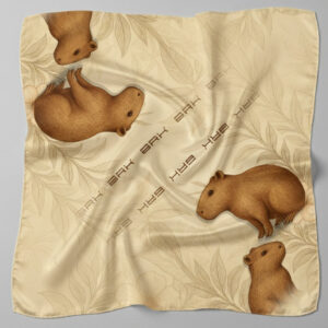 Lenço Feminino BRK Floral Capivaras