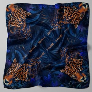 Lenço Feminino BRK Brk Azul Onça