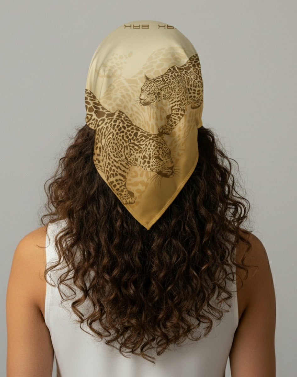 Lenço Feminino BRK Amazon Bege Onça - Imagem 2