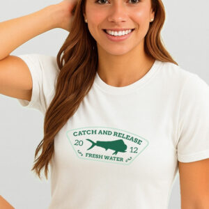 Camiseta Básica de Algodão Brk Branca Fresh Water