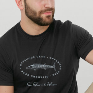 Camiseta Básica de Algodão Brk Offshore Gear Cavala Azul