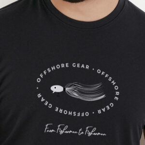 Camiseta Básica de Algodão Brk Offshore Gear Iscas Cinza