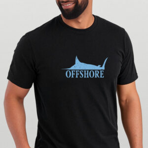 Camiseta Básica de Algodão Brk Preto Offshore Marlim