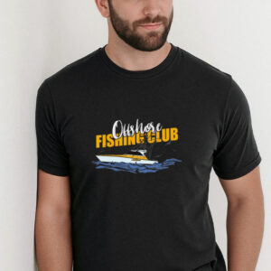 Camiseta Básica de Algodão Brk Preta Offshore Fishing Club