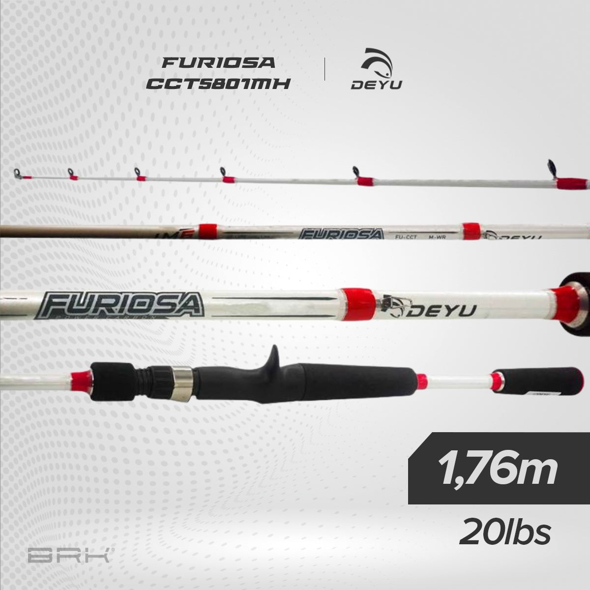 Vara de Pesca Furiosa CCT5801MH 20lbs 1,76m - Carretilha (Inteiriça)