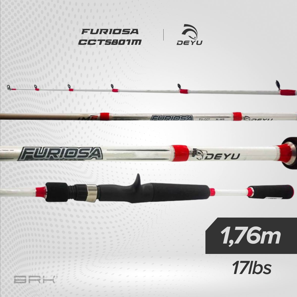 Vara de Pesca Furiosa CCT5801M 17lbs 1,76m - Carretilha (Inteiriça)