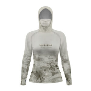 Camisa FusionX Feminina  Brk Fishing Grunge Bege com Proteção UV50+