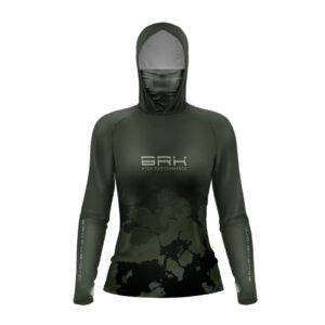 Camisa FusionX Feminina  Brk Fishing Verde Marmore com Proteção UV50+