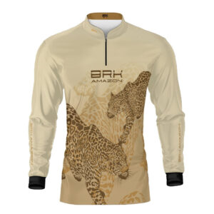 Camisa de Pesca Brk Amazon Onça Bege com Proteção Uv50