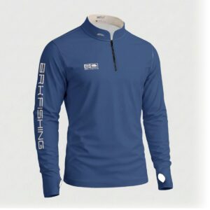 Camisa ArmorX Brk Fishing Azul Marinho Lisa com Proteção Solar UV50+