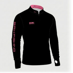 Camisa ArmorX Brk Fishing Preta com Detalhes Rosa e Proteção Solar UV50+