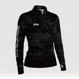 Camisa ArmorX Feminina Brk Fishing Preta Camuflada com Proteção Solar UV50+
