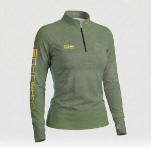 Camisa ArmorX Feminina Brk Fishing Verde Militar Camuflada com Proteção Solar UV50+