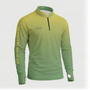 Camisa ArmorX Brk Fishing Verde e Amarelo com Proteção UV50+