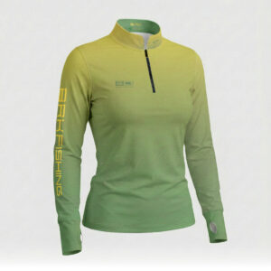 Camisa ArmorX Feminina Brk Fishing Verde e Amarelo com Proteção UV50+