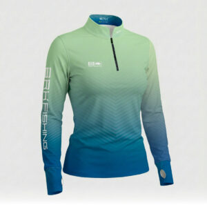 Camisa ArmorX Feminina Brk Fishing Degradê Verde e Azul com Proteção UV50+